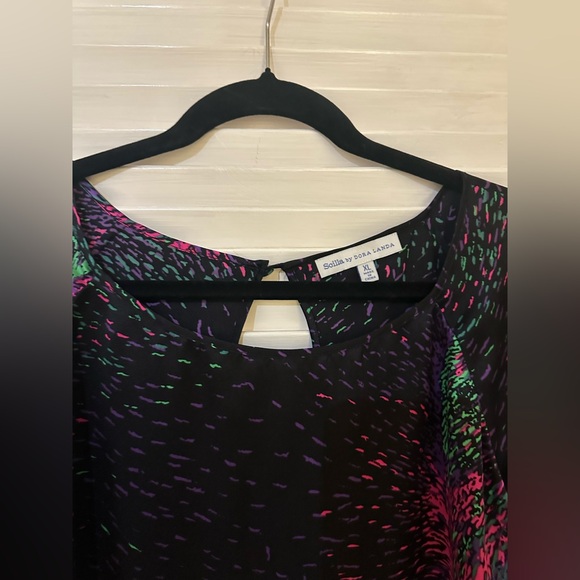 Multicolor Women's Silk Blouse - Picture 3 of 6